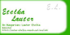 etelka lauter business card